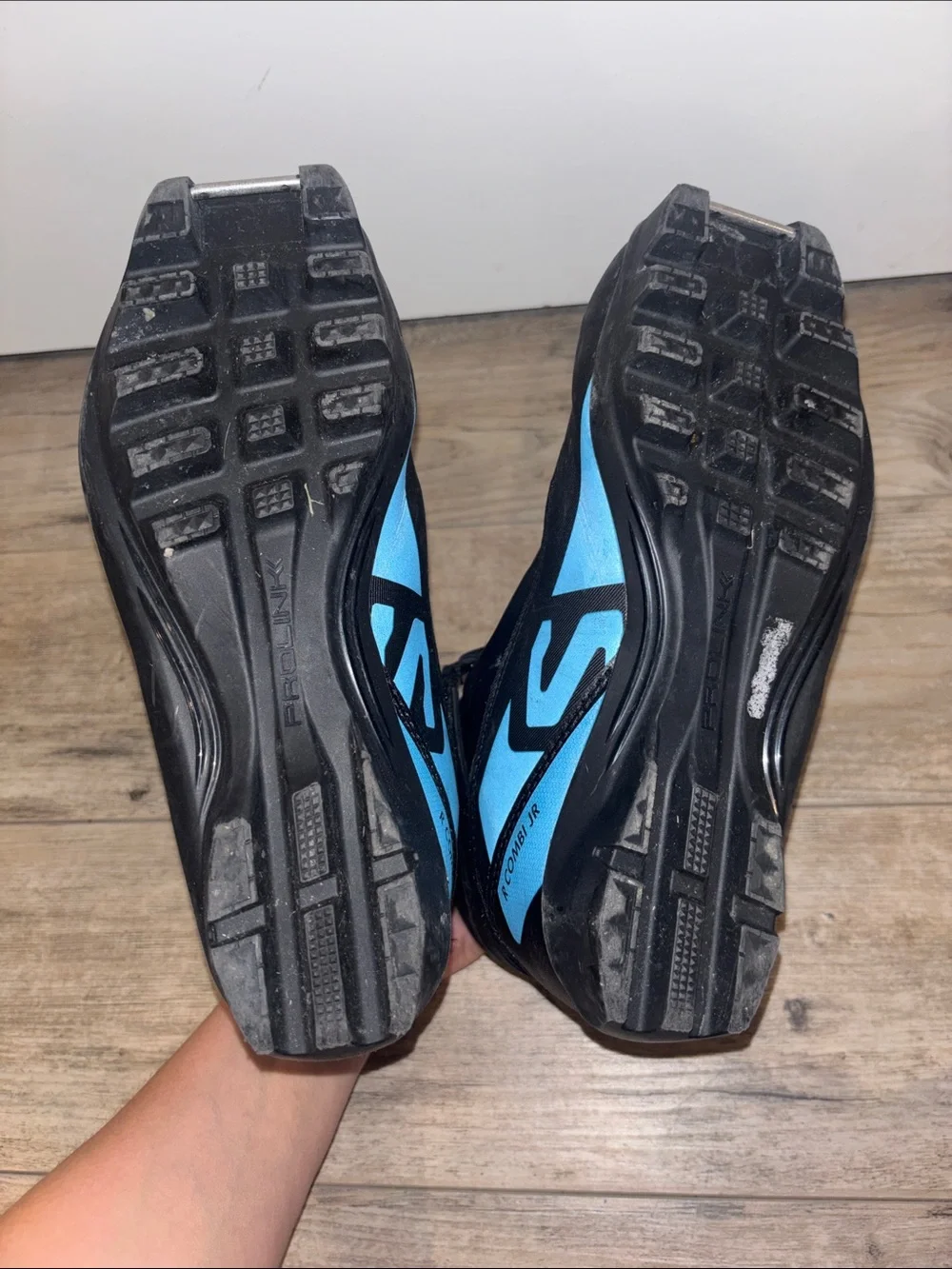 Salomon Kids Black Waterproof Ski Boots with Logo Strap